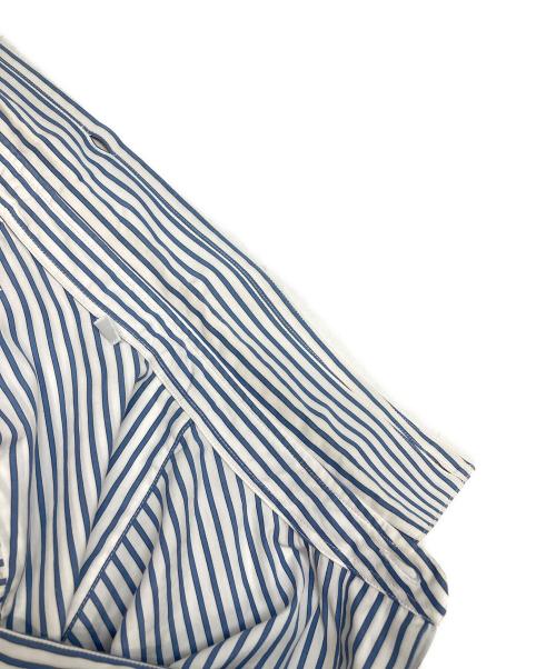 HERMES（エルメス）HERMES (エルメス) セリエボタンストライプ比翼シャツ ブルー サイズ:43の古着・服飾アイテム