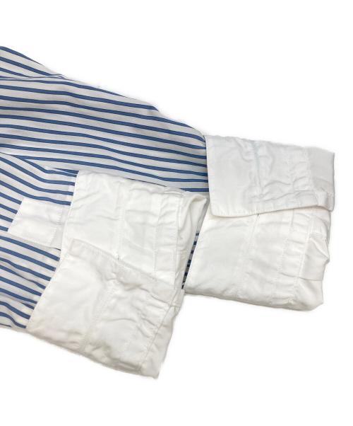 HERMES（エルメス）HERMES (エルメス) セリエボタンストライプ比翼シャツ ブルー サイズ:43の古着・服飾アイテム