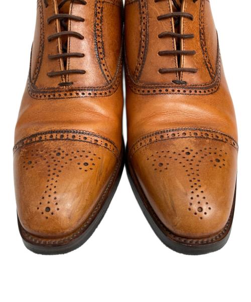 SCOTCH GRAIN（スコッチグレイン）SCOTCH GRAIN (スコッチグレイン) セミブローグドレスシューズ ベージュ サイズ:25 1/2の古着・服飾アイテム