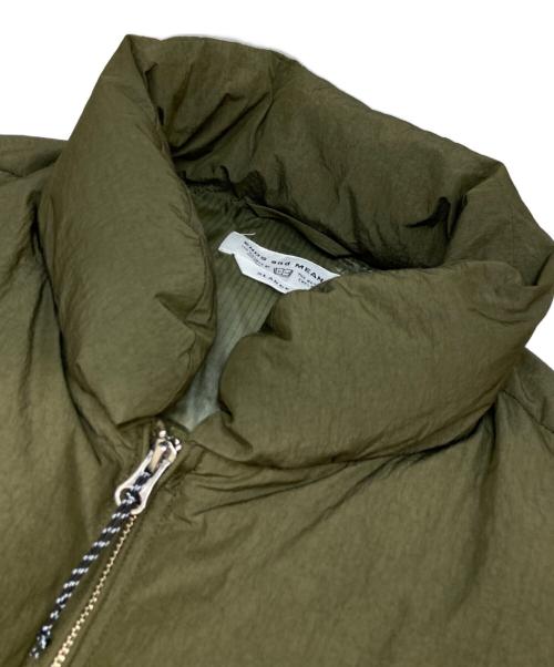 ENDS and MEANS（エンズアンド ミーンズ）ENDS AND MEANS (エンズアンド ミーンズ) DOWN VEST オリーブ サイズ:XLの古着・服飾アイテム
