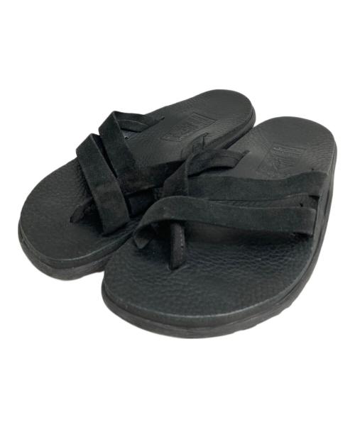 ISLAND SLIPPER（アイランドスリッパ）ISLAND SLIPPER (アイランドスリッパ) レザートングサンダル ブラック サイズ:9の古着・服飾アイテム