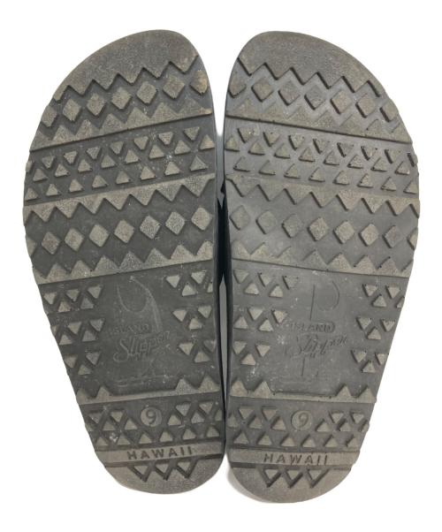 ISLAND SLIPPER（アイランドスリッパ）ISLAND SLIPPER (アイランドスリッパ) レザートングサンダル ブラック サイズ:9の古着・服飾アイテム