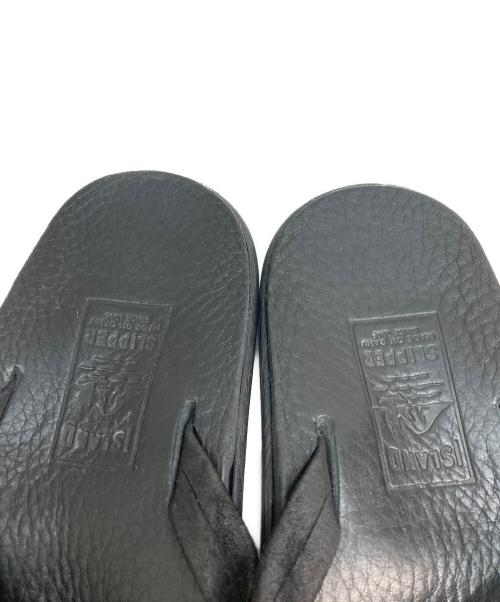 ISLAND SLIPPER（アイランドスリッパ）ISLAND SLIPPER (アイランドスリッパ) レザートングサンダル ブラック サイズ:9の古着・服飾アイテム
