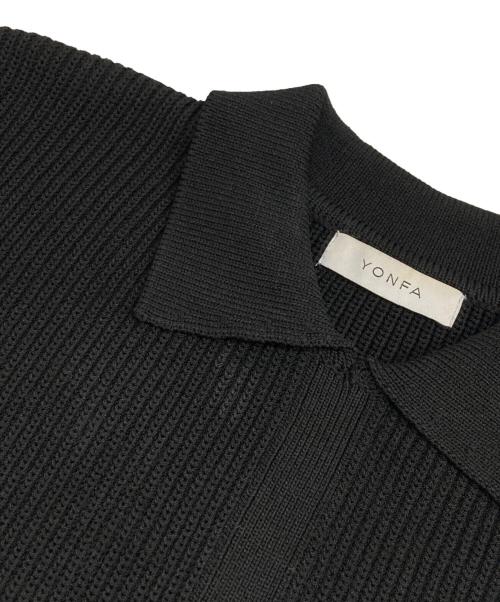YONFA（ヨンファ）YONFA (ヨンファ) リブニット ブラック サイズ:FREEの古着・服飾アイテム