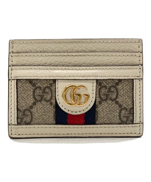 GUCCI（グッチ）GUCCI (グッチ) カードケース ホワイト×ベージュの古着・服飾アイテム