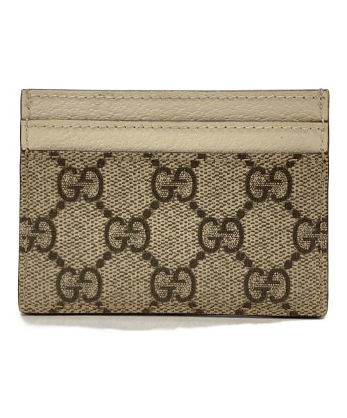 GUCCI（グッチ）GUCCI (グッチ) カードケース ホワイト×ベージュの古着・服飾アイテム