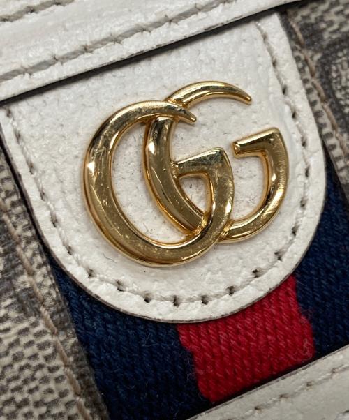 GUCCI（グッチ）GUCCI (グッチ) カードケース ホワイト×ベージュの古着・服飾アイテム