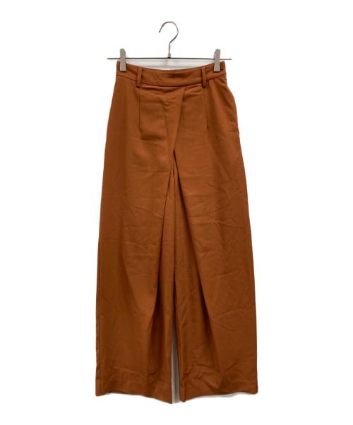 CLANE（クラネ）CLANE (クラネ) クロス タック ワイド パンツ ブラウン 未使用品の古着・服飾アイテム