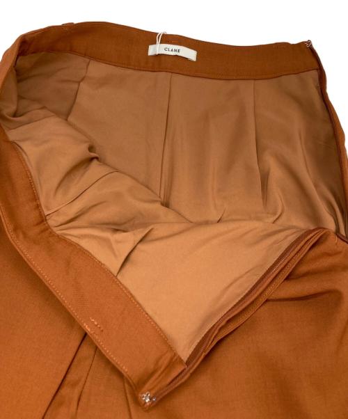 CLANE（クラネ）CLANE (クラネ) クロス タック ワイド パンツ ブラウン 未使用品の古着・服飾アイテム