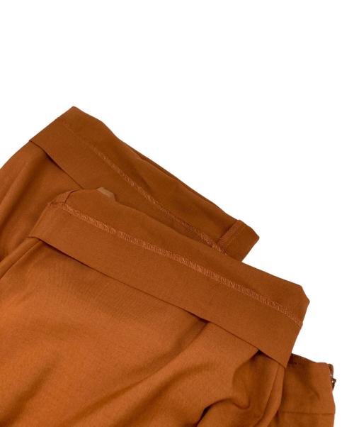 CLANE（クラネ）CLANE (クラネ) クロス タック ワイド パンツ ブラウン 未使用品の古着・服飾アイテム