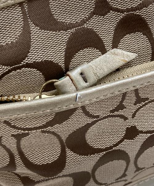 COACH（コーチ）COACH (コーチ) ショルダーバッグ ベージュ×ブラウン×ゴールドの古着・服飾アイテム