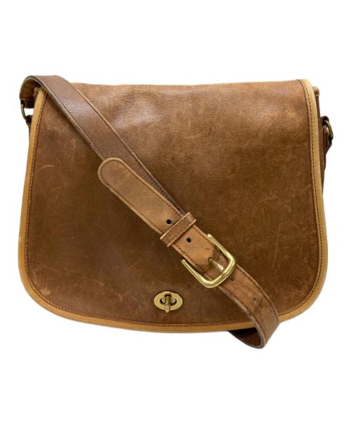 COACH（コーチ）COACH (コーチ) レザーショルダーバッグ ベージュの古着・服飾アイテム