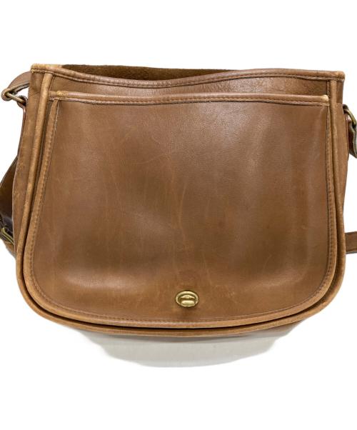 COACH（コーチ）COACH (コーチ) レザーショルダーバッグ ベージュの古着・服飾アイテム