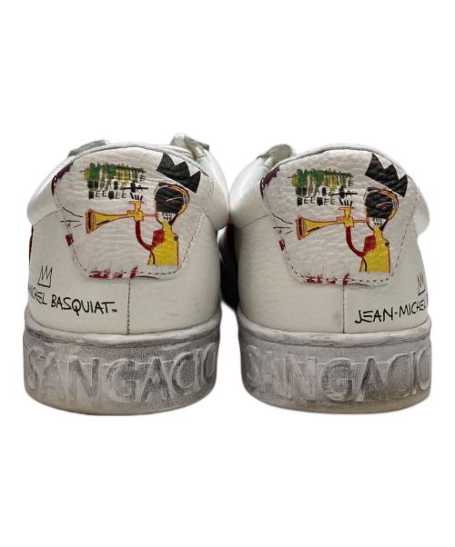 Sangacio（サンガッチョ）Sangacio (サンガッチョ) BASQUIAT (バスキア) スニーカー ホワイト×レッド サイズ:27の古着・服飾アイテム