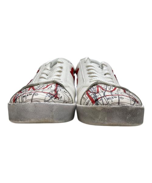Sangacio（サンガッチョ）Sangacio (サンガッチョ) BASQUIAT (バスキア) スニーカー ホワイト×レッド サイズ:27の古着・服飾アイテム