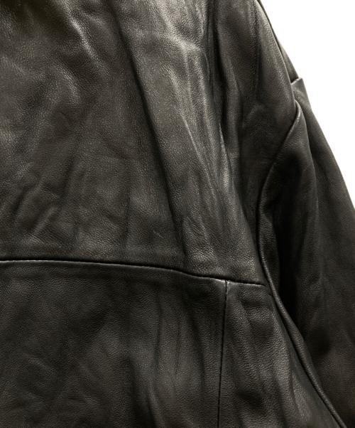 anytee（エニティー）anytee (エニティー) Fragments of Vintage Leather Zip-up Jacket ブラック サイズ:不明(実寸参照)の古着・服飾アイテム