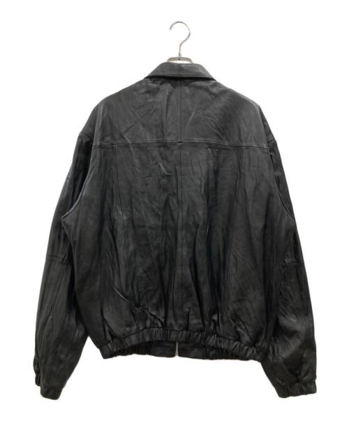 anytee（エニティー）anytee (エニティー) Fragments of Vintage Leather Zip-up Jacket ブラック サイズ:不明(実寸参照)の古着・服飾アイテム