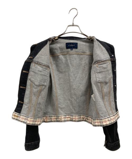 BURBERRY LONDON（バーバリーロンドン）BURBERRY LONDON (バーバリーロンドン) ブラックデニムジャケット ブラック サイズ:38の古着・服飾アイテム