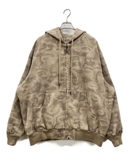 A BATHING APE（アベイシングエイプ）A BATHING APE (アベイシングエイプ) kidsuper (キッドスーパー) SOLID CAMO JACQUARD JACKET ベージュ サイズ:XLの古着・服飾アイテム