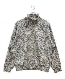 A BATHING APE（アベイシングエイプ）の古着「WILD LEOPARD PATTERN RELAXED FIT HALF ZIP SWEATSHIRT」｜グレー