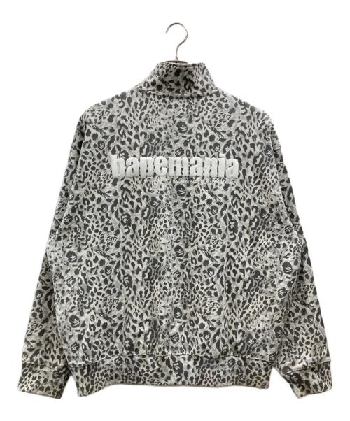 A BATHING APE（アベイシングエイプ）A BATHING APE (アベイシングエイプ) WILD LEOPARD PATTERN RELAXED FIT HALF ZIP SWEATSHIRT グレー サイズ:Lの古着・服飾アイテム