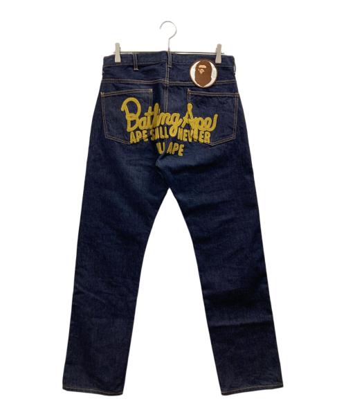 A BATHING APE（アベイシングエイプ）A BATHING APE (アベイシングエイプ) 1997 TYPE-01 CHAMPION DENIM PANTS ネイビー サイズ:Mの古着・服飾アイテム