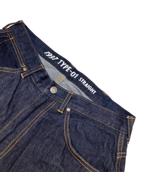A BATHING APE（アベイシングエイプ）A BATHING APE (アベイシングエイプ) 1997 TYPE-01 CHAMPION DENIM PANTS ネイビー サイズ:Mの古着・服飾アイテム
