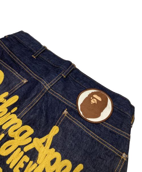 A BATHING APE（アベイシングエイプ）A BATHING APE (アベイシングエイプ) 1997 TYPE-01 CHAMPION DENIM PANTS ネイビー サイズ:Mの古着・服飾アイテム