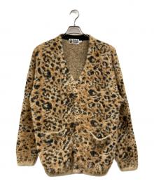 A BATHING APE（アベイシングエイプ）の古着「WILD LEOPARD PATTERN SHAGGY KNIT CARDIGAN」｜ブラウン