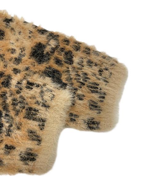 A BATHING APE（アベイシングエイプ）A BATHING APE (アベイシングエイプ) WILD LEOPARD PATTERN SHAGGY KNIT CARDIGAN ブラウン サイズ:Mの古着・服飾アイテム