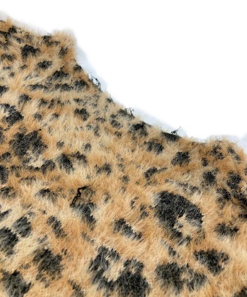 A BATHING APE（アベイシングエイプ）A BATHING APE (アベイシングエイプ) WILD LEOPARD PATTERN SHAGGY KNIT CARDIGAN ブラウン サイズ:Mの古着・服飾アイテム