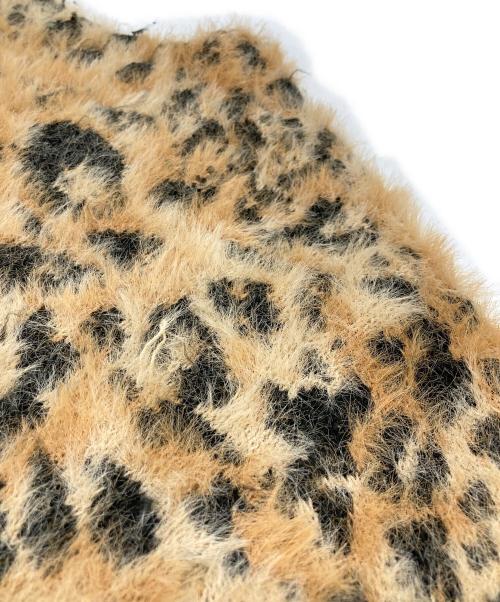 A BATHING APE（アベイシングエイプ）A BATHING APE (アベイシングエイプ) WILD LEOPARD PATTERN SHAGGY KNIT CARDIGAN ブラウン サイズ:Mの古着・服飾アイテム