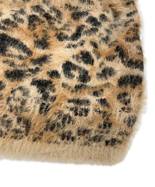 A BATHING APE（アベイシングエイプ）A BATHING APE (アベイシングエイプ) WILD LEOPARD PATTERN SHAGGY KNIT CARDIGAN ブラウン サイズ:Mの古着・服飾アイテム