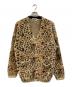 A BATHING APE（アベイシングエイプ）の古着「WILD LEOPARD PATTERN SHAGGY KNIT CARDIGAN」｜ブラウン