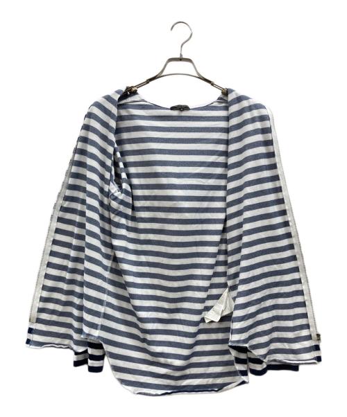 COMME des GARCONS HOMME PLUS（コムデギャルソンオムプリュス）COMME des GARCONS HOMME PLUS (コムデギャルソンオムプリュス) ボーダージップパーカー ネイビー×ホワイト サイズ:Mの古着・服飾アイテム