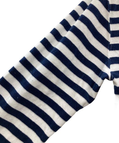 COMME des GARCONS HOMME PLUS（コムデギャルソンオムプリュス）COMME des GARCONS HOMME PLUS (コムデギャルソンオムプリュス) ボーダージップパーカー ネイビー×ホワイト サイズ:Mの古着・服飾アイテム