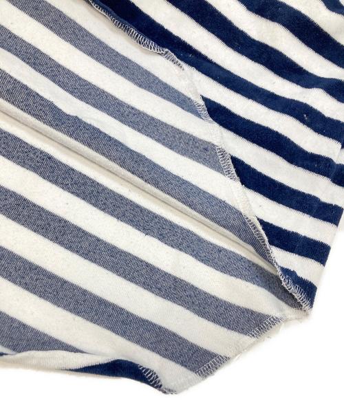 COMME des GARCONS HOMME PLUS（コムデギャルソンオムプリュス）COMME des GARCONS HOMME PLUS (コムデギャルソンオムプリュス) ボーダージップパーカー ネイビー×ホワイト サイズ:Mの古着・服飾アイテム