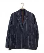 PAUL SMITHポールスミス）の古着「ストライプテーラードジャケット」｜ネイビー