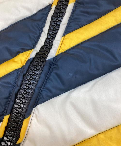 MARNI（マルニ）MARNI (マルニ) ストライプ ロングダウンコート イエロー×ネイビー サイズ:40の古着・服飾アイテム