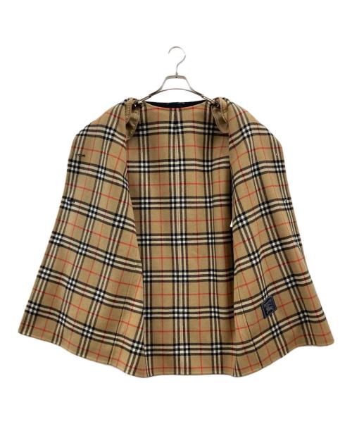 Burberry's（バーバリーズ）Burberry's (バーバリーズ) 裏ノバチェックウールステンカラーコート ブラック サイズ:7ARの古着・服飾アイテム