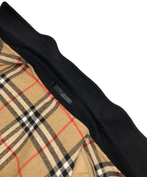 Burberry's（バーバリーズ）Burberry's (バーバリーズ) 裏ノバチェックウールステンカラーコート ブラック サイズ:7ARの古着・服飾アイテム