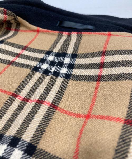 Burberry's（バーバリーズ）Burberry's (バーバリーズ) 裏ノバチェックウールステンカラーコート ブラック サイズ:7ARの古着・服飾アイテム