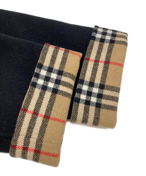 Burberry's（バーバリーズ）Burberry's (バーバリーズ) 裏ノバチェックウールステンカラーコート ブラック サイズ:7ARの古着・服飾アイテム