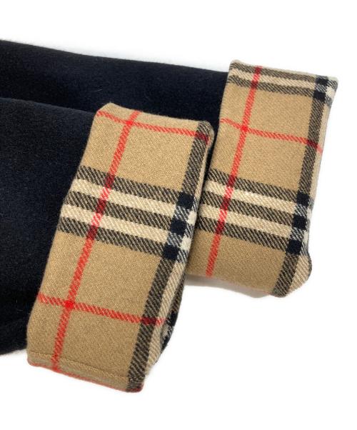 Burberry's（バーバリーズ）Burberry's (バーバリーズ) 裏ノバチェックウールステンカラーコート ブラック サイズ:7ARの古着・服飾アイテム
