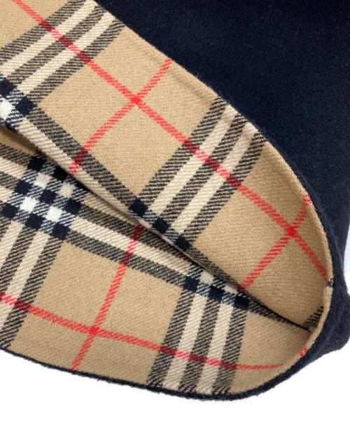 Burberry's（バーバリーズ）Burberry's (バーバリーズ) 裏ノバチェックウールステンカラーコート ブラック サイズ:7ARの古着・服飾アイテム