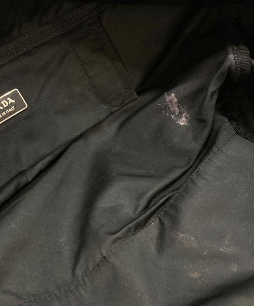 PRADA（プラダ）PRADA (プラダ) レザーハンドルナイロンミニボストンバッグ ブラックの古着・服飾アイテム