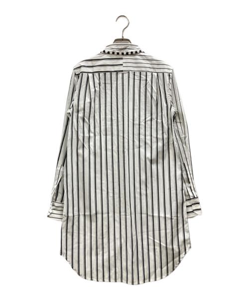 Thom Browne（トムブラウン）Thom Browne (トムブラウン) ストライプミニシャツドレス ホワイト サイズ:40の古着・服飾アイテム