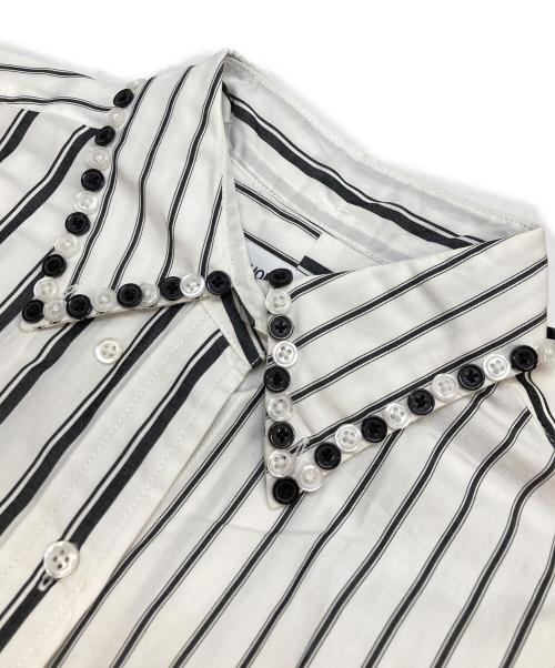 Thom Browne（トムブラウン）Thom Browne (トムブラウン) ストライプミニシャツドレス ホワイト サイズ:40の古着・服飾アイテム