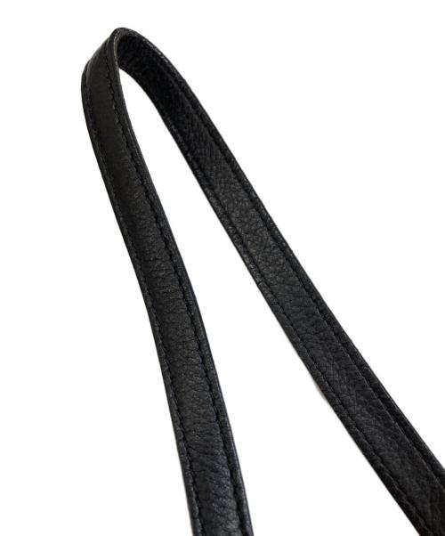 Vivienne Westwood（ヴィヴィアンウエストウッド）Vivienne Westwood (ヴィヴィアンウエストウッド) オーブ型押し2WAYレザーショルダーバッグ ブラックの古着・服飾アイテム