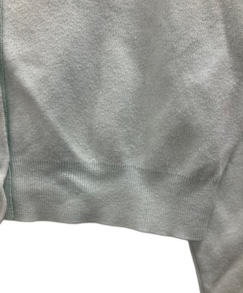 CABAN（キャバン）CABAN (キャバン) コットンカシミヤ クルーネックカーディガン グリーン サイズ:XSの古着・服飾アイテム